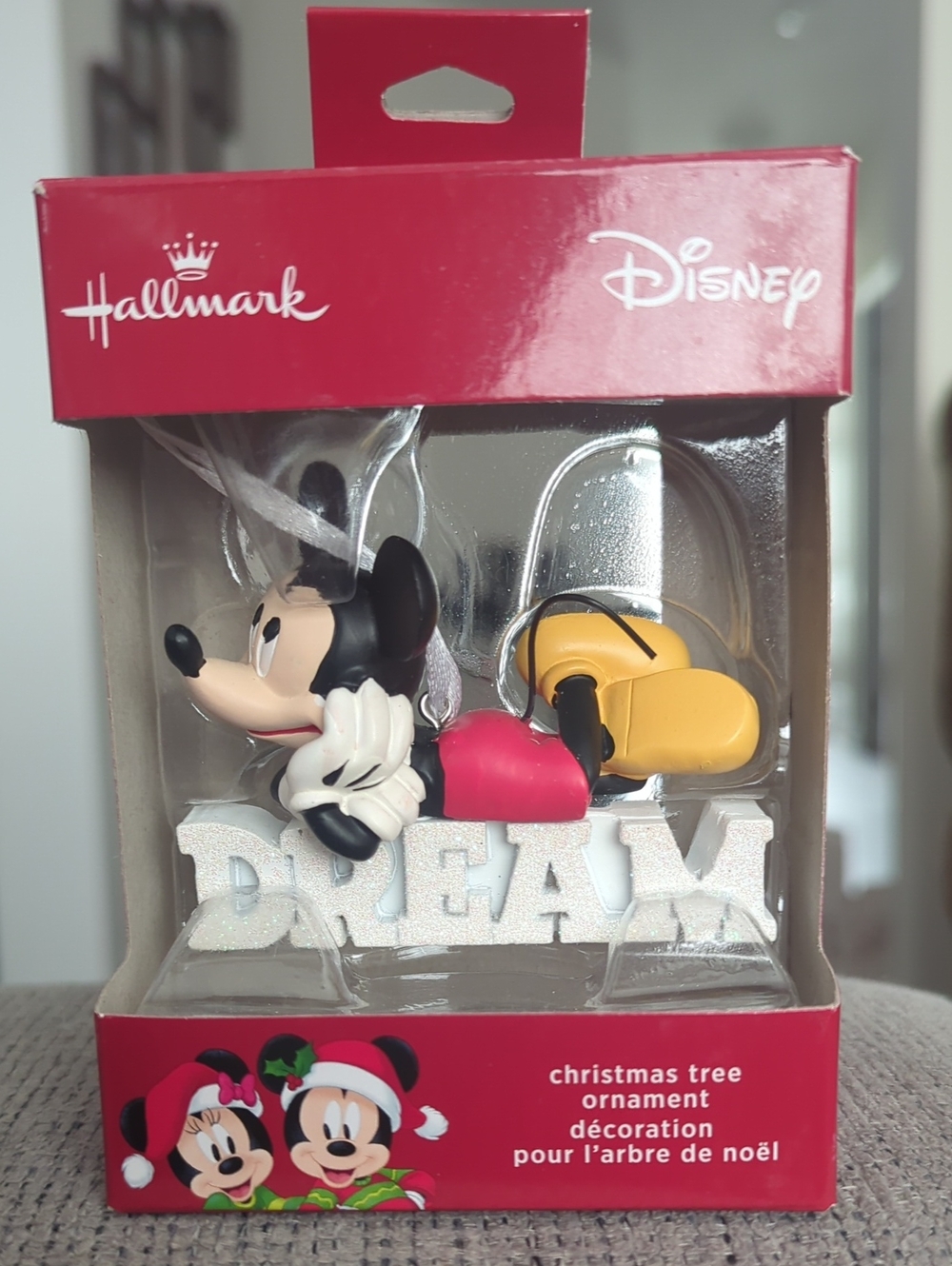 Hallmark Mickey Mouse Sparkly Dream Letters Christmas Tree Ornament